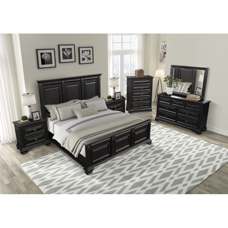Alcott Hill® Quebec Solid Wood Standard 6 Piece Bedroom Set & Reviews